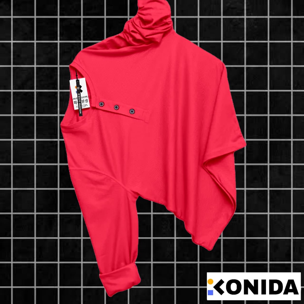 Baju Kaos Polos Kancing / Kaos Polos Henley / Kaos Polos / lengan pajang pria / baju kaos kancing de