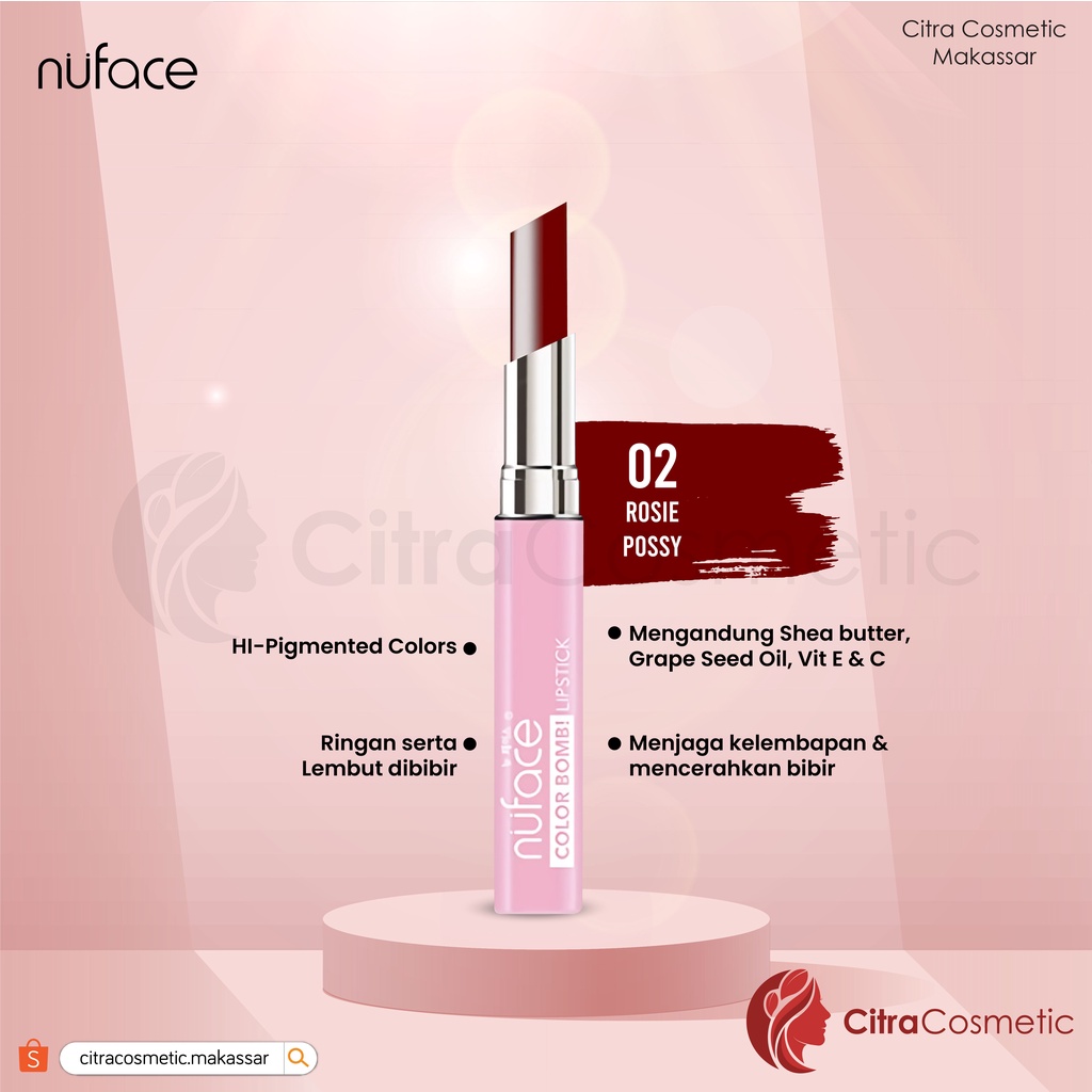 Nuface Nu Matte Color Bomb Lipstick Series