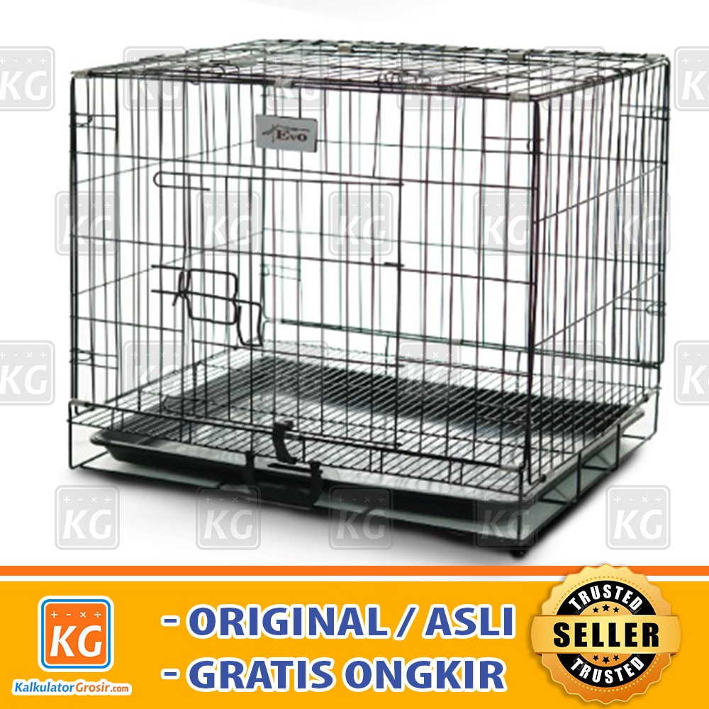 Kandang Kucing Besi Lipat Tebal Besar L ( 60C ) Kucing / Anjing / Kelinci / Burung Jumbo Portable