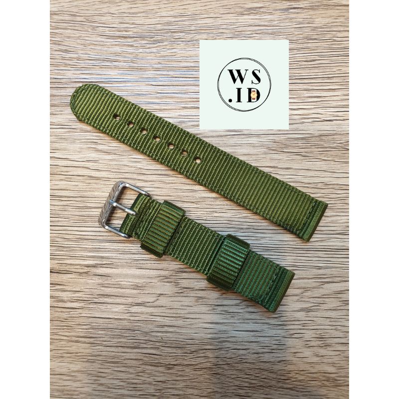 Tali Strap Nato Jam tangan Kanvas Canvas Nylon  Strap Ukuran 18mm 20mm 22mm 24mm 18 mm 20 mm 22 mm 24 mm bahan tebal stainlles steel