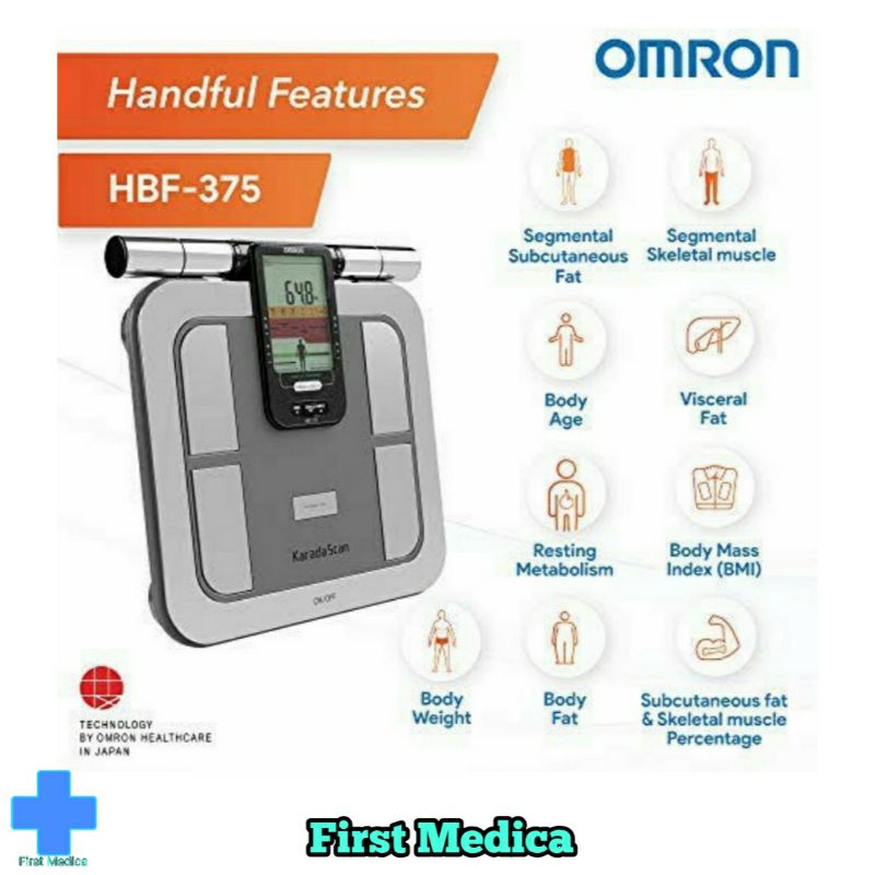 Karada Scan Omron HBF 375 -  Timbangan Lemak Omron HBF 375
