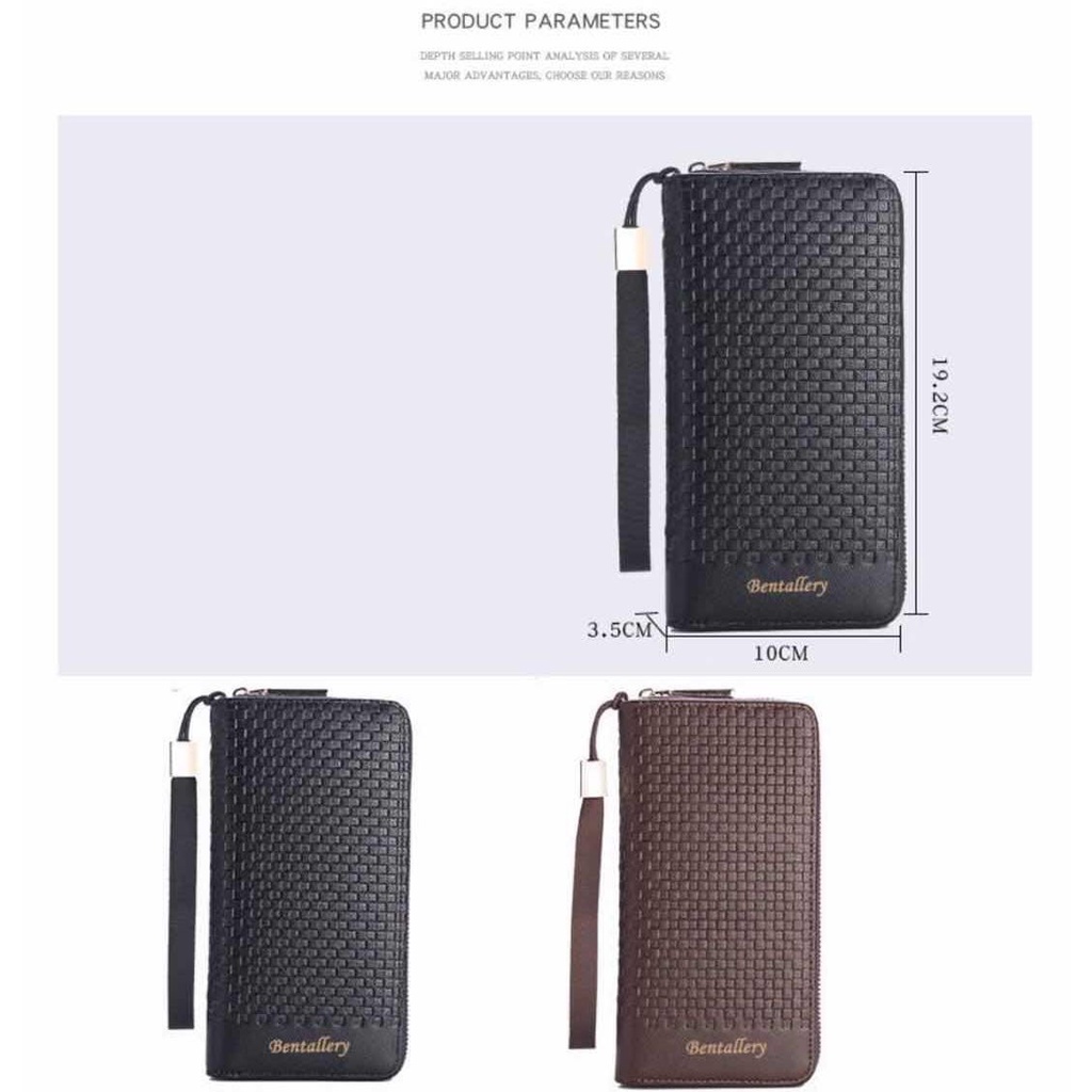 ♥TMALL88♥ Dompet Pria Panjang Dompet Kulit Import Men Pocket real pict