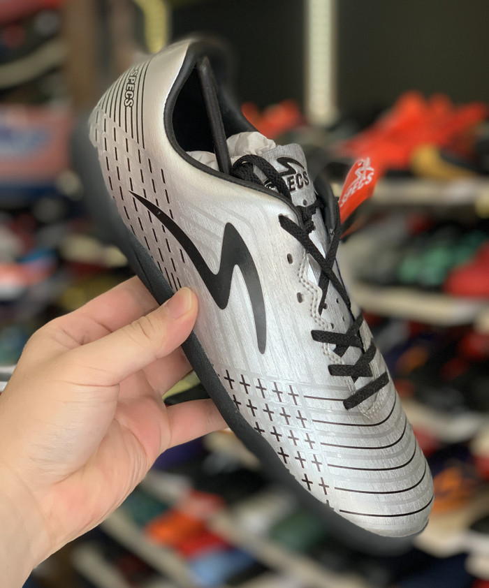 Sepatu futsal specs original LITHIUM IN silver black