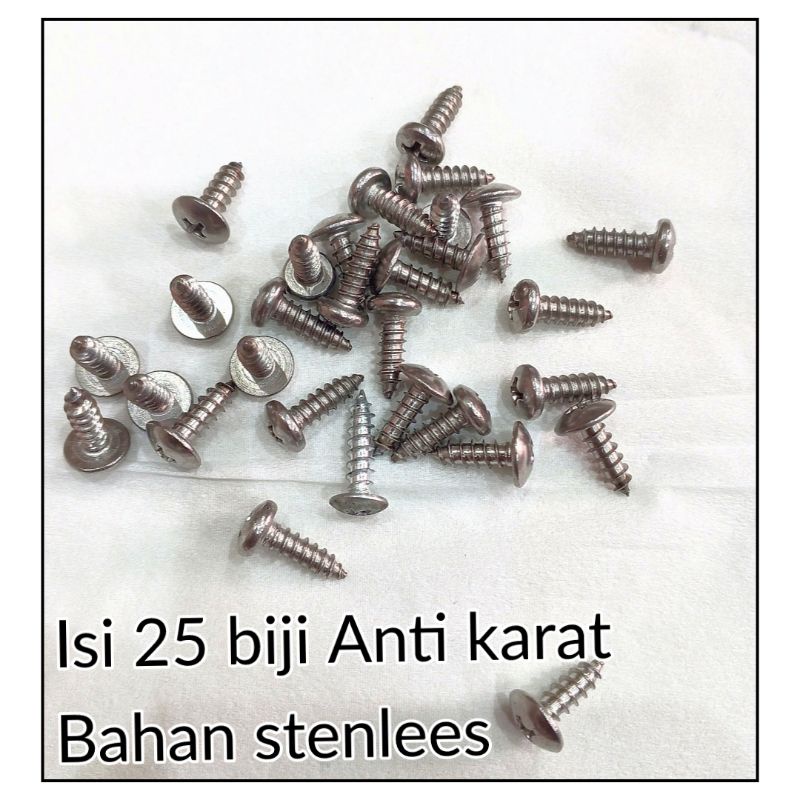 Sekrup Baut body mesin cuci / kipas angin DLL Anti karat bahan stainless