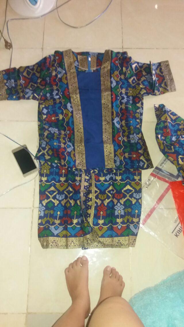 Sarimbit/ Couple Batik Rok N Blus Wanita Span Panjang Mentari Prodo Biru