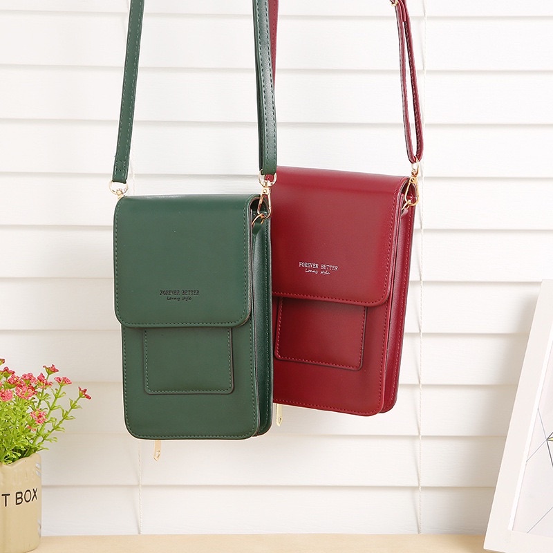 Tas Selempang Kulit Wanita Dompet Hp Cewek Mini Bag LN L070