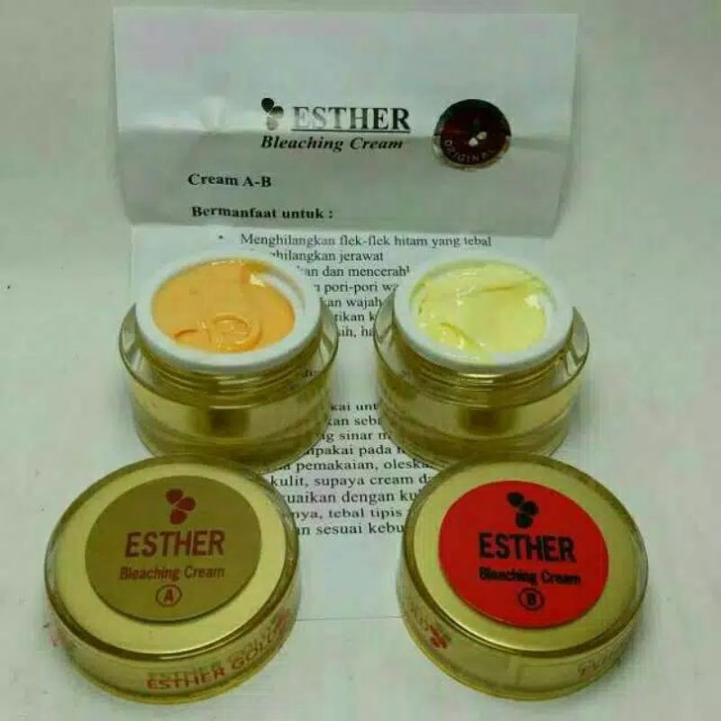 CREAM ESTHER GOLD KACA AB + SABUN ESTHER