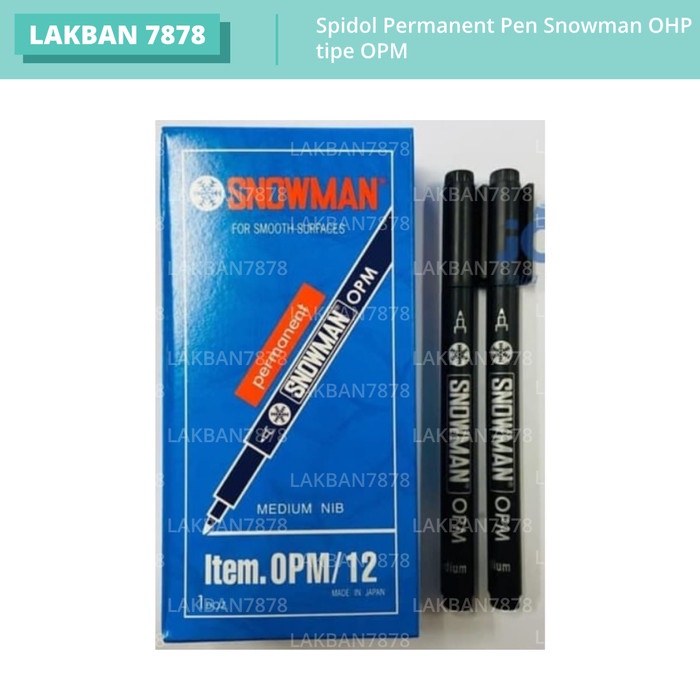 

Spidol Permanent Pen Snowman OHP tipe OPM / tulis di mika