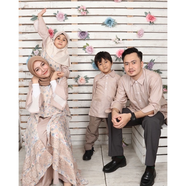 Gamis Couple Alezza Family Set Caramel By Alilac