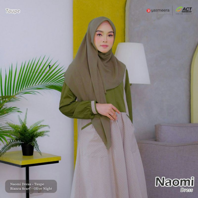 Yasmeera gamis polos naomi dress