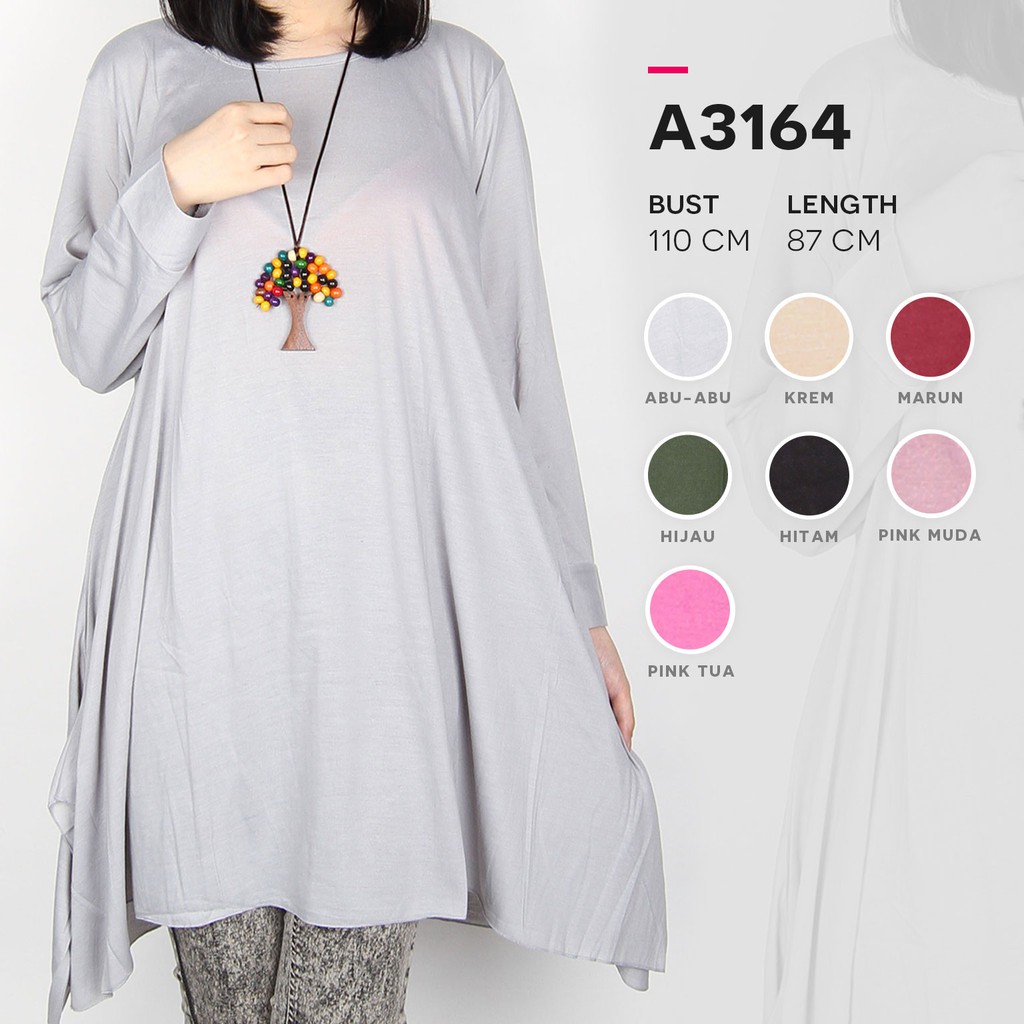 Maliju Tunik Polos Kaos A3164 Shopee Indonesia Maliju Tunik Polos Kaos A3164 Shopee Indonesia