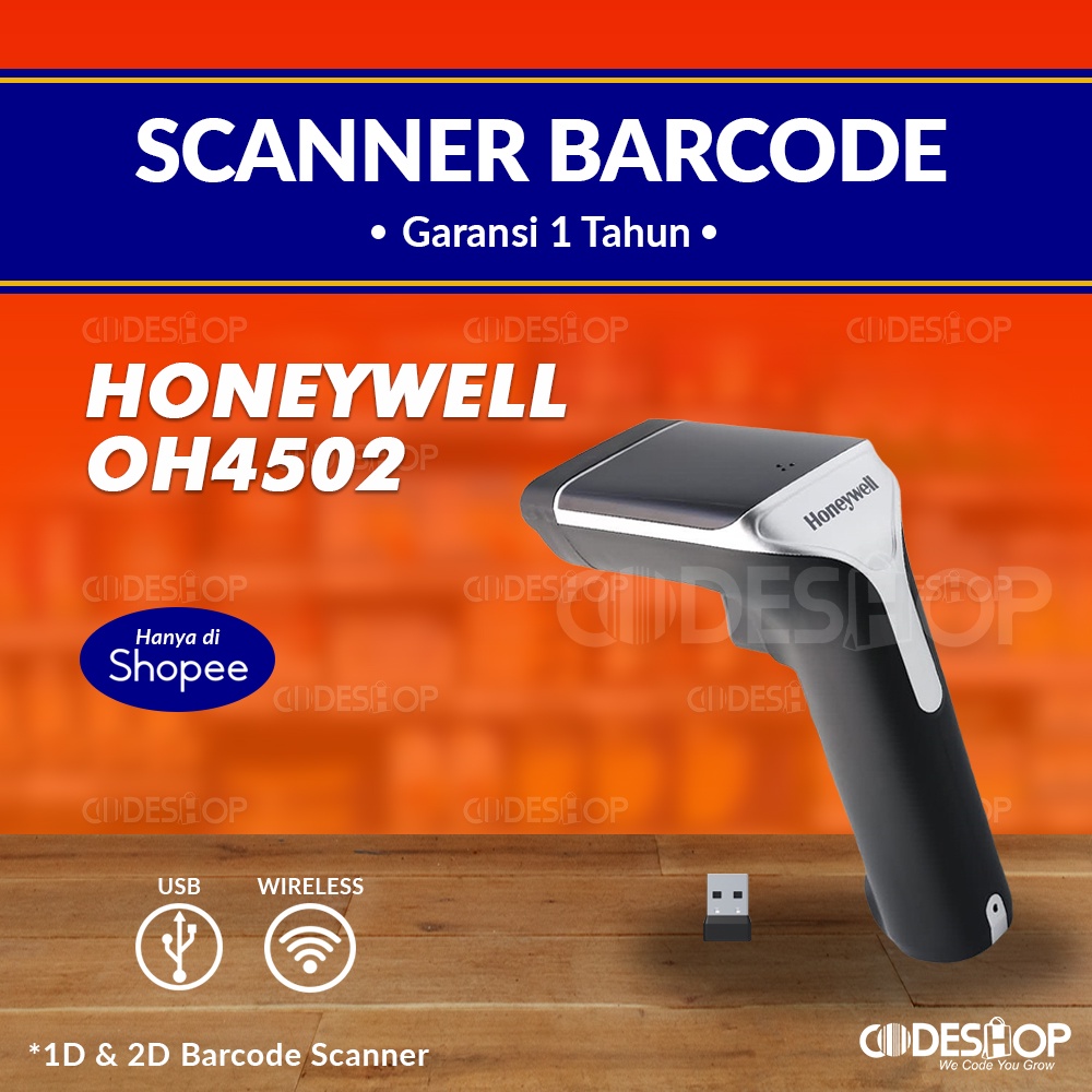 Barcode Scanner Honeywell OH 4502 Wireless 2D QR Code Efaktur