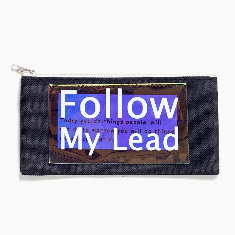 Tempat Pensil Geometry-Canvas Hitam