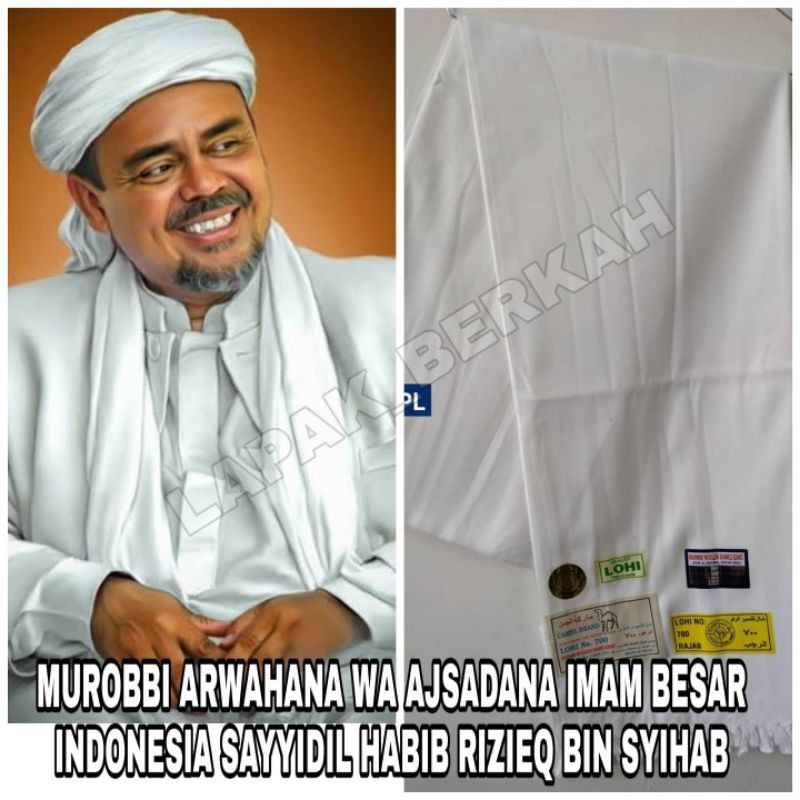 SORBAN PUTIH LOHI POLOS TEBAL IMPORT INDIA KASMIRI