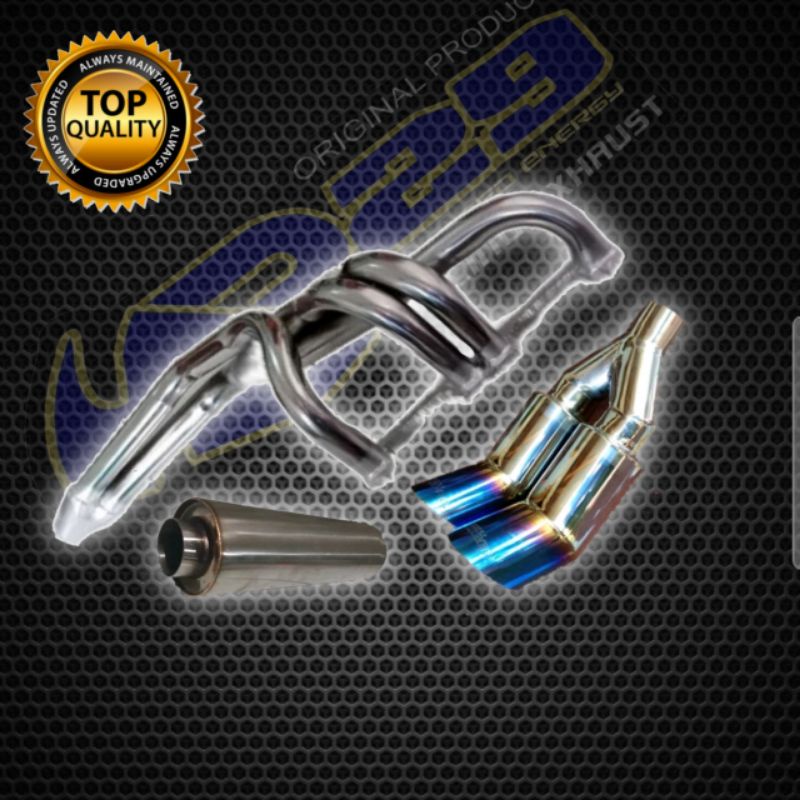 KNALPOT COROLLA DX FULLSET HEADER 431 RESONATOR DAN MUFFLER 5ZIGEN