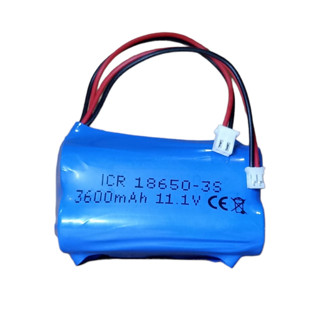 Baterai RC/ Mainan Anak / Batrai Speaker &amp; Elektronik Lainnya 3X 18650 4800mAh 12V Protektor BMS 3S 10A Double Soket JST PH2.0 &amp; XH 2 PIN