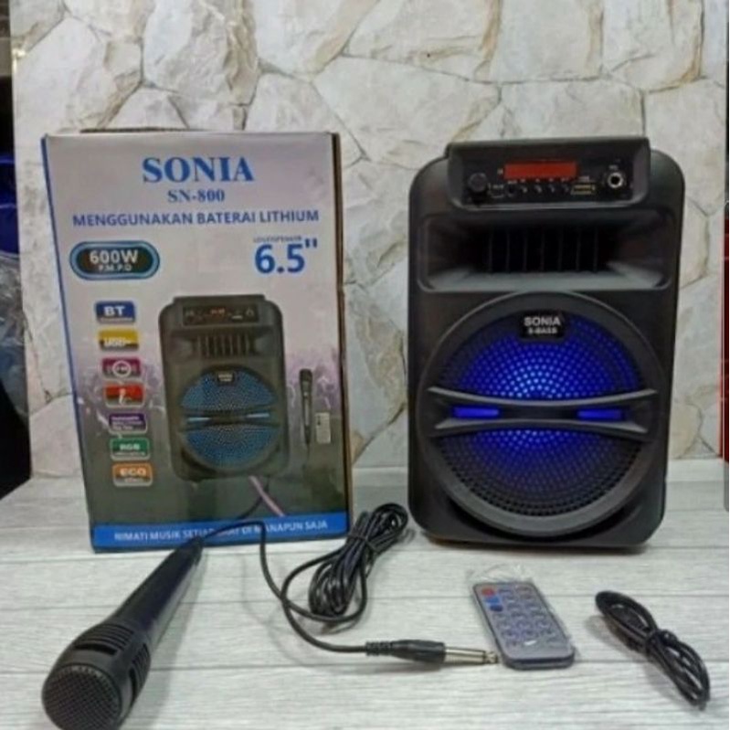 COD Speaker Bluetoot Sonia SN - 800 / Speaker BT SN - 800 Bonus Mic + Remot