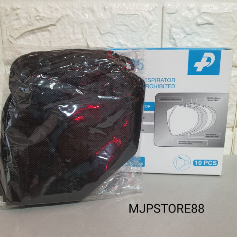 Masker KN95 5Ply Black Edition 1Box Isi 10Pcs