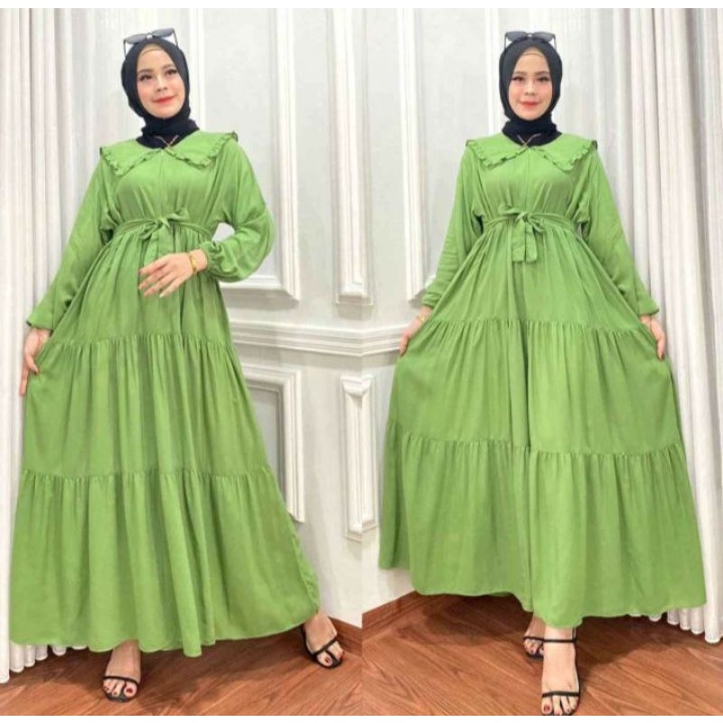 MIDI DRESS RAYON BEST SELLER dress SUSUN VIRAL