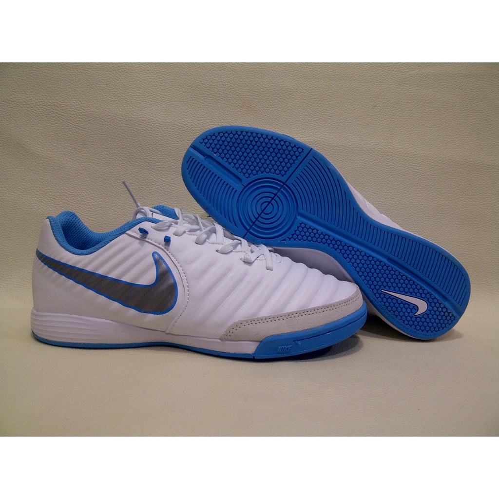 Sepatu Futsal Nike Tiempo X Legend VII White Blue IC | Shopee Indonesia