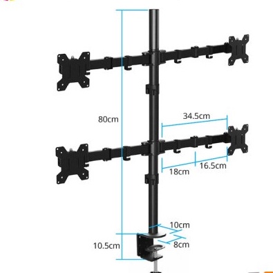 BRACKET MEJA LCD LED TV 4 Monitor 13&quot;-27&quot; OXIMUS HYDRA ZD1141 ZD-1141