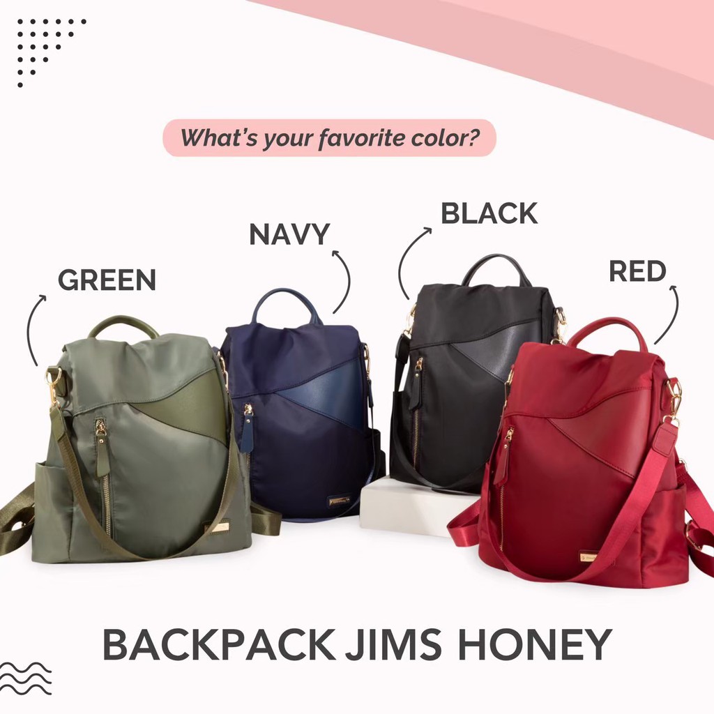 JH Zoe BagPack / Tas Ransel Multifungsi impor ORI by Jim's Honey