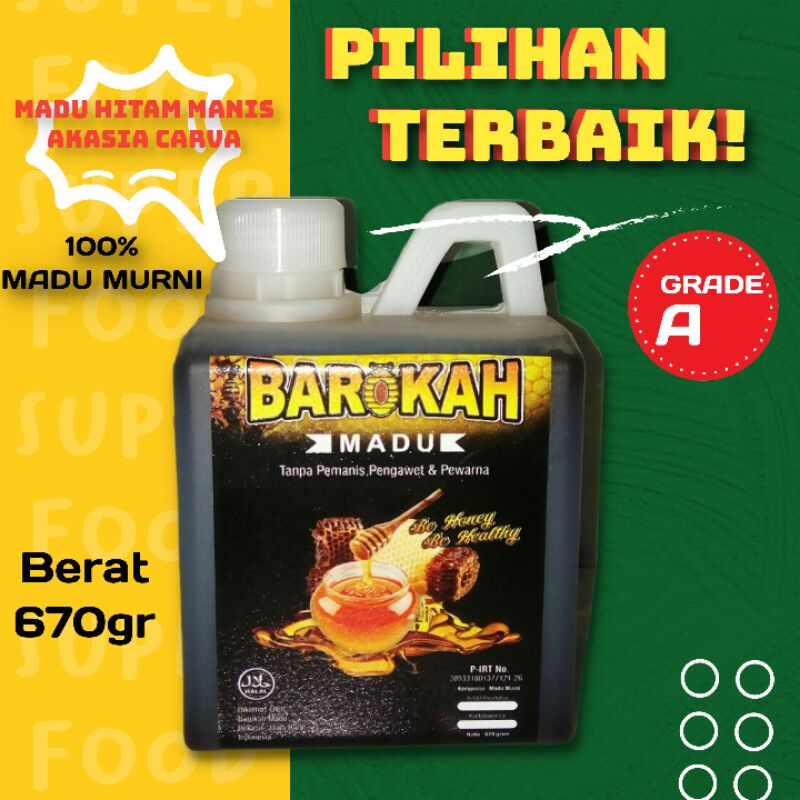 

BAROKAH MADU MURNI ASLI HITAM MANIS FULL 670gr