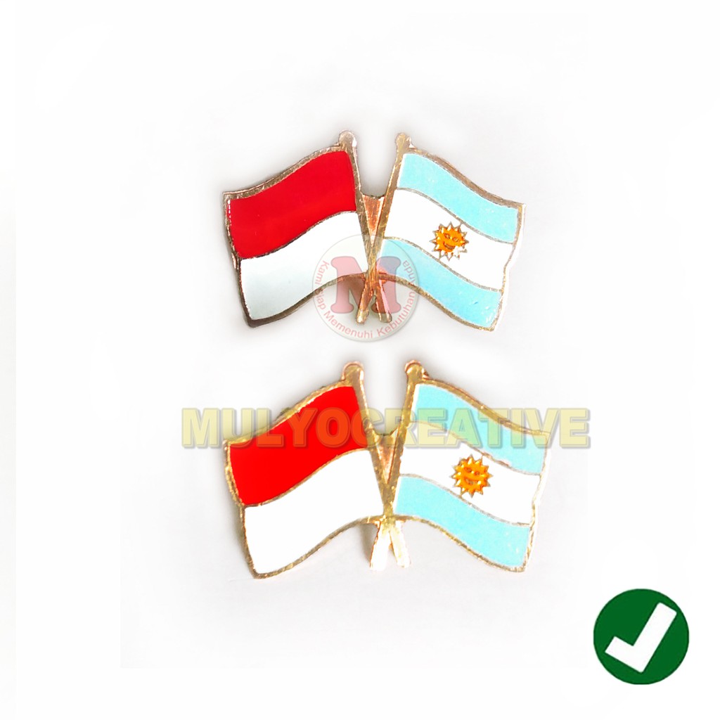 Jual Flag Pin Pin Bendera Persahabatan Indonesia Dan Argentina Shopee Indonesia