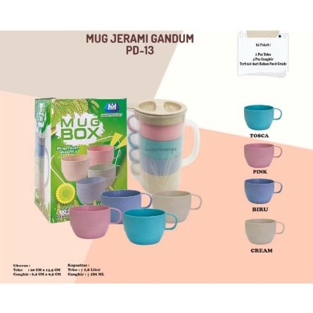 Mug Box/ Teko Set Jerami 4 In 1 Haha Product