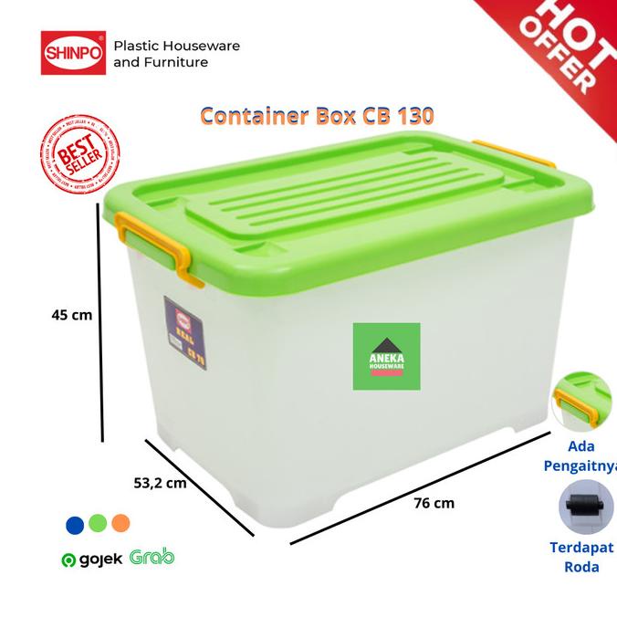 

Terlaris Box Plastik Menyimpan Serbaguna (Container Box) Shinpo Mega Cb 130