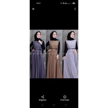 gamis plisket kutung