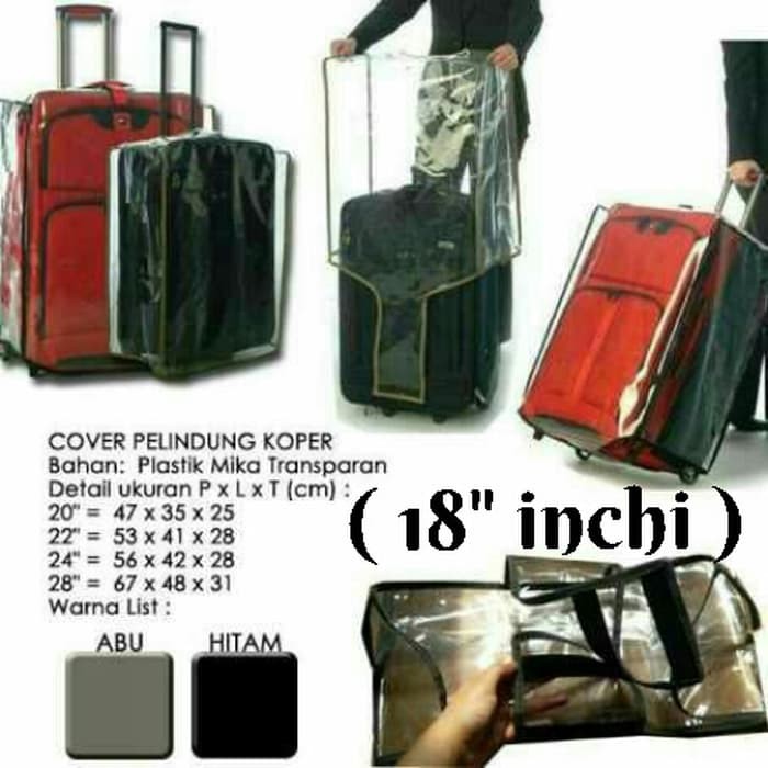 SARUNG PELINDUNG KOPER TRANSPARAN size 18