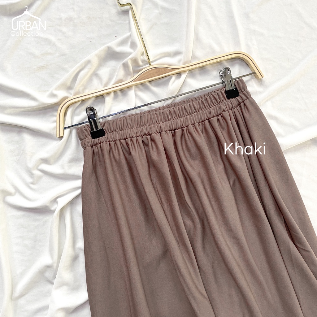 ROK POLOS MAYUNG PREMIUM / BASIC SKIRT / ROK PERREMPUAN / SKIRT / M FIT TO XLL-Khaki
