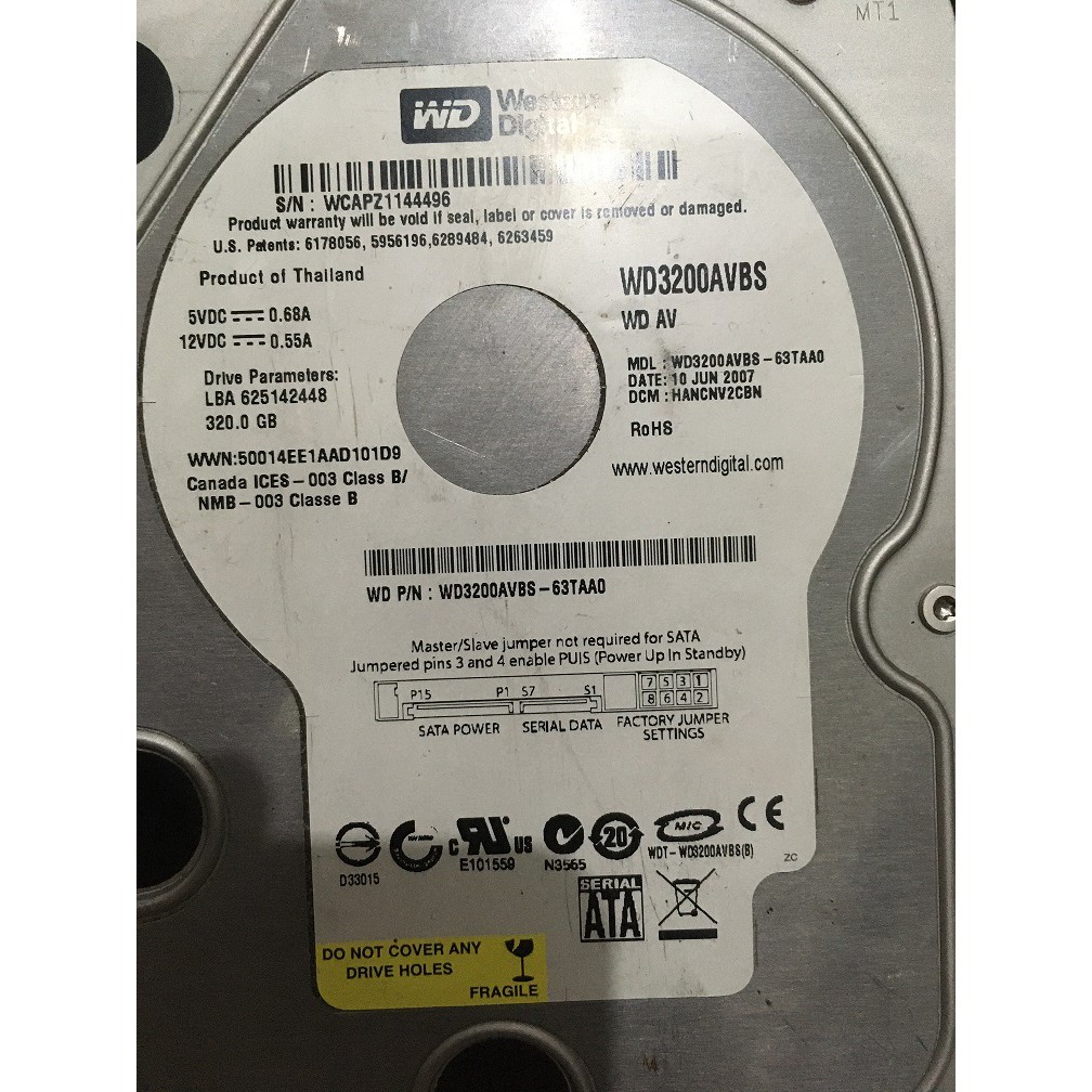 HARDISK HDD PC KOMPUTER 320GB SATA FREE WINDOWS