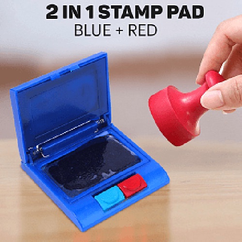 

Bantalan Stample / Stamp Pad + Ink Three Star Merah+Biru