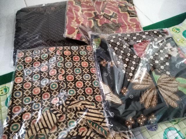 Gamis Batik Pias Sogan Matahari (ada Hem-nya) Size Standar Dan Jumbo Bahan Katun Mataram Primisima