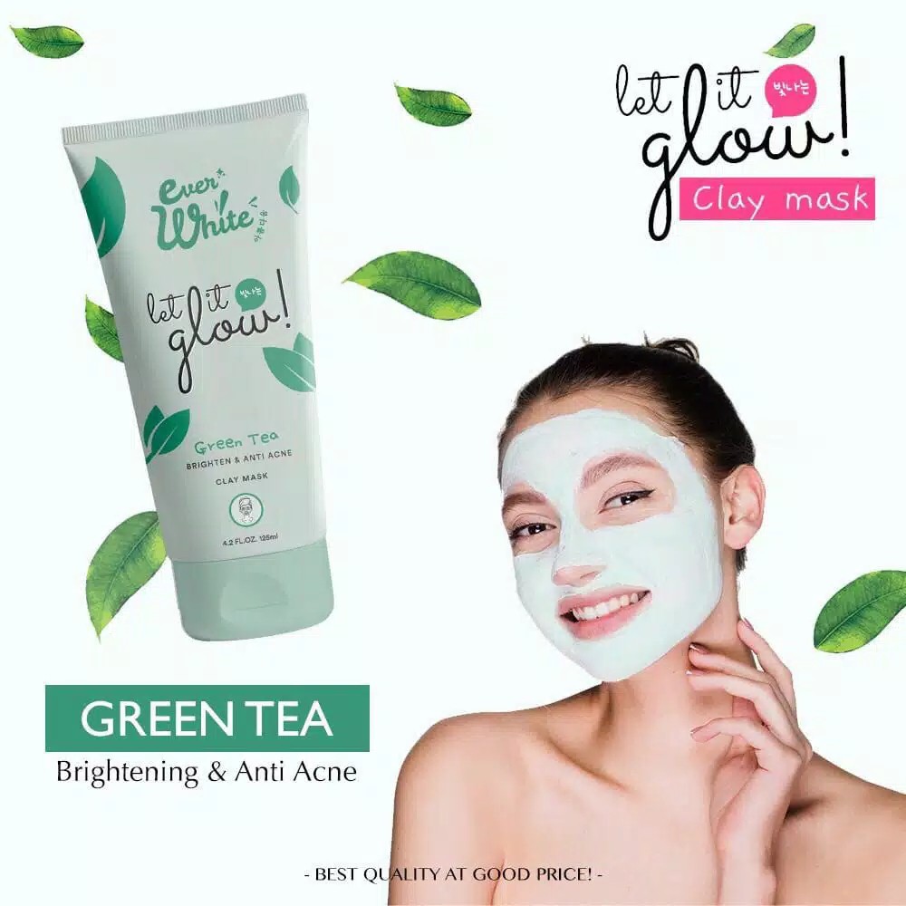 ❤ MEMEY ❤ EVERWHITE Clay - Peel Off Mask 125ml [ Charcoal | Strawberry | Greentea | Cucumber | Mugwort ] EVER WHITE