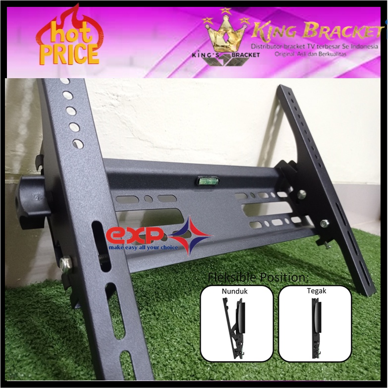 Bracket TV CHANGHONG 21&quot; s/d 43&quot; waterpass GARANSI 100% COCOK!!! IMPORT QUALITY