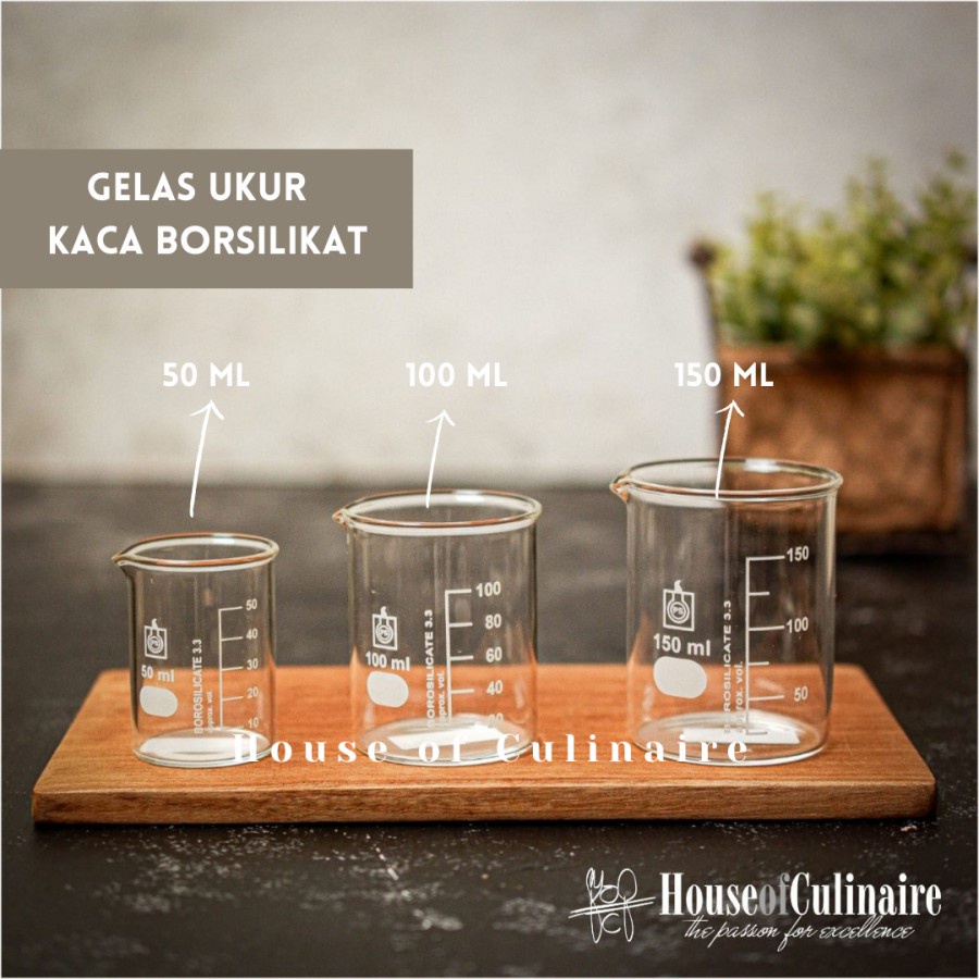 Gelas Ukur Kaca Borsilikat  150 ml