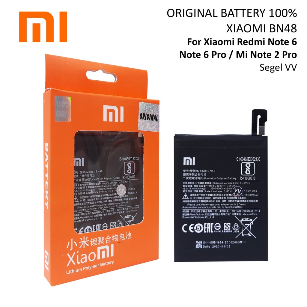 Baterai Batre  Xiaomi Redmi Note 6 pro BN 48 Original 100% Distributor Batre Xiaumi