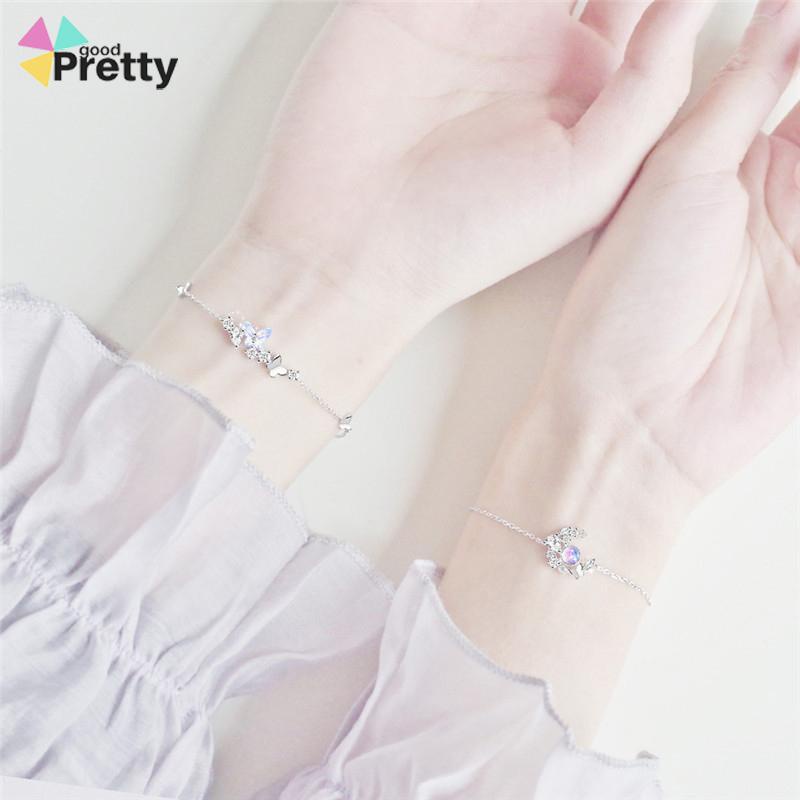 Gelang Kupu-kupu High-end Mewah Ringan Pacar Dreamy Temperamen Gelang Bulan Sabit Wanita - PD