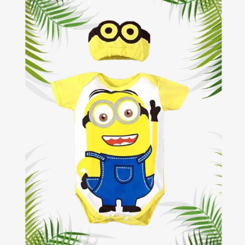 Jumper Bayi Minion Baju Bayi Laki Laki Perempuan Kostum Lucu
