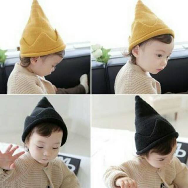 Topi bayi/topi noni bayi/topi bonnet bayi/topi bayi crown/topi rajut bayi/topi kerucut
