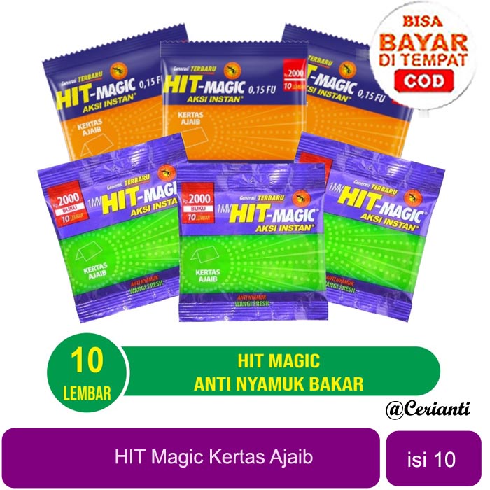 [ASAP SEDIKIT] [10 LEMBAR] hit obat nyamuk bakar kertas isi 10 lembar_Cerianti