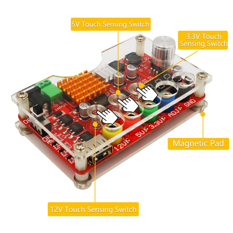 Btsg ATX Power Supply Breakout Board Dan Akrilik Untuk Case Kit, Untuk Breakout Input DC