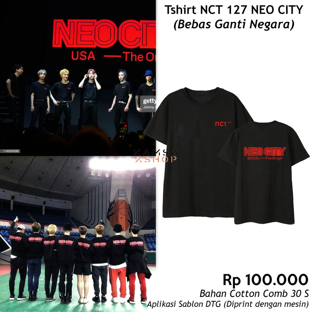 BAJU NCT 127 NEO CITY TSHIRT NCT 127 NEO CITY KAOS NCT 127 NEO CITY