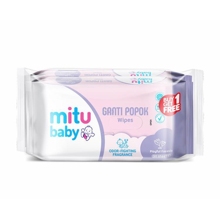 Mitu Baby Tisu Basah Ganti Popok Wipes - Buy 1 Get 1