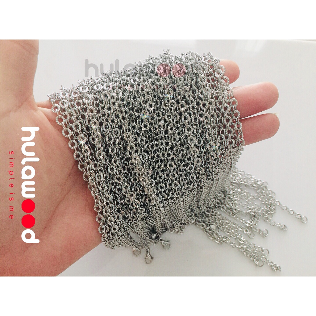 Kalung Rantai MCI Titanium 316L NURI SINAR Stainless Anti Karat