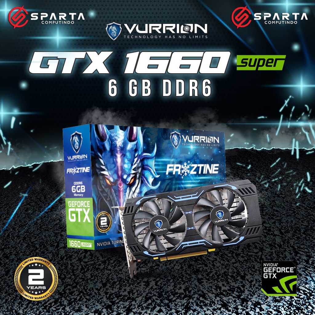 VGA Card Nvidia Geforce GTX 1660 Super 6GB GDDR6 Vurrion New Garansi Resmi