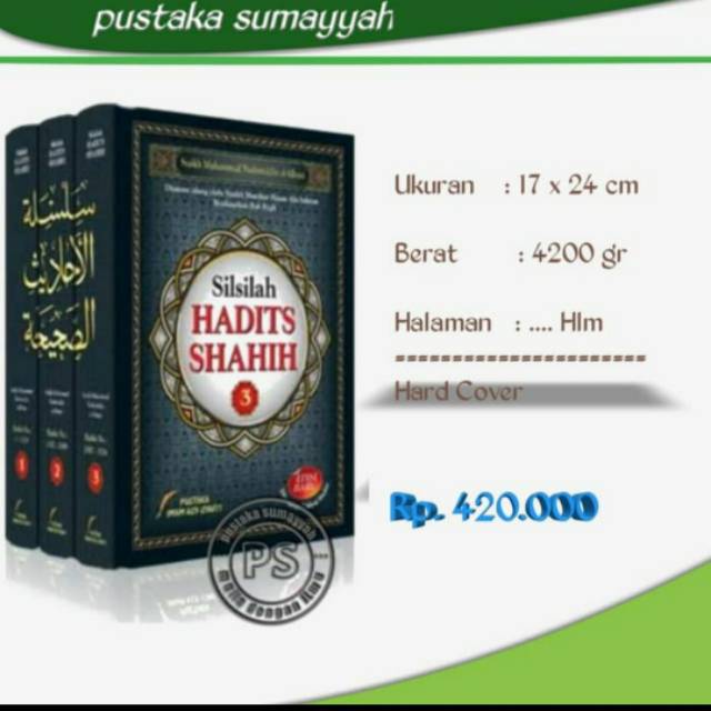 Jual Silsilah Hadits Shahih Lengkap 3 Jilid Pustaka Imam Syafii Hard